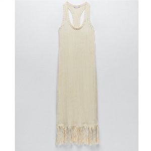 NWT Zara Fringe Midi Dress